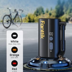 Fanttik X9 Ace Mini Bike Pump, 32s Fast Inflate Bike Pump with Gauge, 150PSI Electric Air Pump with Presta and Schrader Valve, Suitable for Mountain Bike, Road Bike, Electric Bike, MTB - Image 9