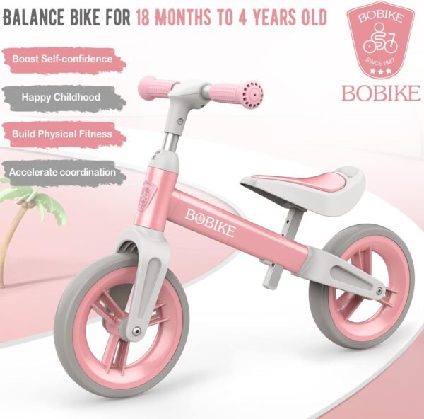 Bobike Toddler Balance Bike Toys for 1 to 4 Year Old Girls Boys Adjustable Seat and Handlebar No-Pedal Training Bike Best Gifts for Kids 3 71zTEJH7pnL. AC SL1500