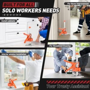 Labor-Saving Handle 2 Pack, Construction Jack, Wall Tile Locator, Multi-Function Height Adjustment Lifting Device, Door Panel Lifting Cabinet Jack, Raised 10 in, Pair Dynamic Load 400 LB 14 Labor-Saving Handle 2 Pack, Construction Jack, Wall Tile Locator, Multi-Function Height Adjustment Lifting Device, Door Panel Lifting Cabinet Jack, Raised 10 in, Pair Dynamic Load 400 LB - Image 6