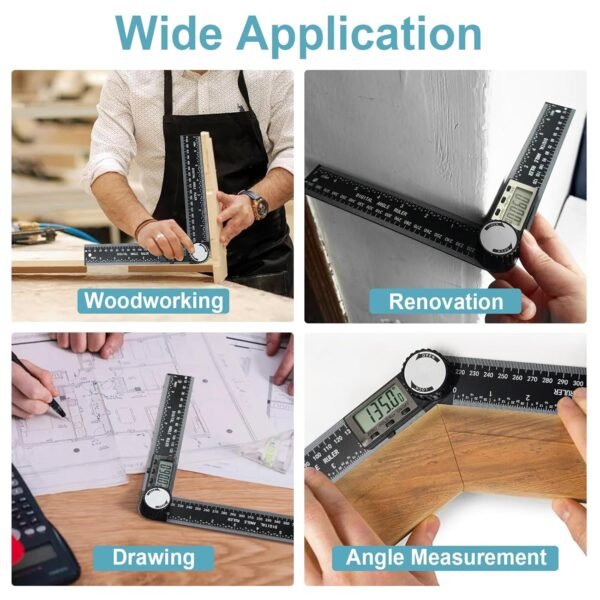 Third Generation Protractor Angle Finder, Digital Angle Ruler with 7inch/200mm, Angle Gauge for Woodworking/Carpenter/Construction Tools(2 Batteries Included) (Enhanced ABS) 8 810JSXVk+lL. SL1500