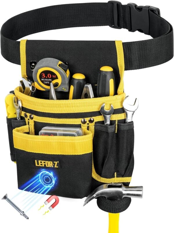 Tool Belt,Magnetic Tool Pouch,13-Pockets Tool Belts for Men,Detachable & Adjustable Tool Pouch belt for Electrician,Carpenter,Construction,Work Apron,Utility Belt,Gift for Dad 2 811E5oAQUHL. AC SL1500