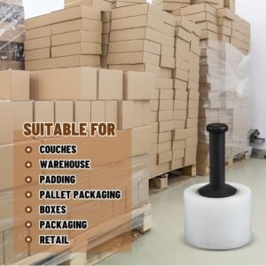 Maxdot 12 Pack Shrink Wrap Handle Plastic Wrap Dispenser Pallet Stretch Film for Moving,Fits 3 Inch Core,Industrial Strength Packing Tool for Pallet Warehouse Wrapping Packaging Shipping Moving 14 Maxdot 12 Pack Shrink Wrap Handle Plastic Wrap Dispenser Pallet Stretch Film for Moving,Fits 3 Inch Core,Industrial Strength Packing Tool for Pallet Warehouse Wrapping Packaging Shipping Moving - Image 7