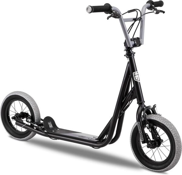 Mongoose Trace Air Non-Electric Scooter for Youth Boys Girls Age 8+ Year Old, Max Weight of 220 lbs., 12-Inch Air Tires, Non-Folding Design, Adjustable Height Stem, BMX-Style Handlebar, Wide Foot Deck 2 812300A uqL. AC SL1500