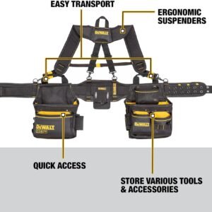 DEWALT Professional Tool Belt Organizer With Suspenders and 25 Pockets, Heavy Duty Construction (DWST540602) 13 DEWALT Professional Tool Belt Organizer With Suspenders and 25 Pockets, Heavy Duty Construction (DWST540602) - Image 4