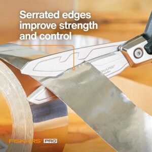 Fiskars Pro PowerArc Shop Shears, Heavy Duty Stainless Steel Scissor, Industrial Grade Tool for Building and Construction, 10 in, Orange/Black 11 Fiskars Pro PowerArc Shop Shears, Heavy Duty Stainless Steel Scissor, Industrial Grade Tool for Building and Construction, 10 in, Orange/Black - Image 4