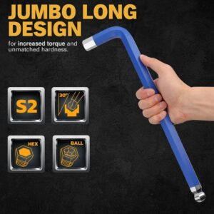 ELEAD Jumbo Hex Key Allen Wrench Set | 13-Piece Metric 2-19mm | Long Ball End Durable S2 | Automotive | Mechanic | Furniture | Professional Grade Tools - Image 10