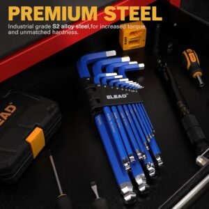 ELEAD Jumbo Hex Key Allen Wrench Set | 13-Piece Metric 2-19mm | Long Ball End Durable S2 | Automotive | Mechanic | Furniture | Professional Grade Tools - Image 9