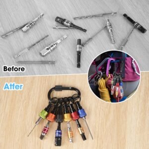 1/4 inch Hex Shank Bit Holders Keychain Quick-change Design for Nut Driver Screwdriver Drill Bit Gift for Men - Image 8