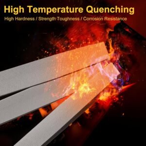 8in Flat Metal File, Total 12in, File Blade 8in, Anti-Slip Ergonomic Handle, Harden High Carbon Steel, Uniform Teeth, Ideal Hand Files to Sharpen and Deburr Metal, Stone, Wood, Plastic - Image 8