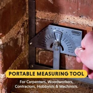 General Tools Protractor and Angle Finder #39, Stainless Steel, Outside, Inside, Sloped Angles, 0° to 180° 11 General Tools Protractor and Angle Finder #39, Stainless Steel, Outside, Inside, Sloped Angles, 0° to 180° - Image 3