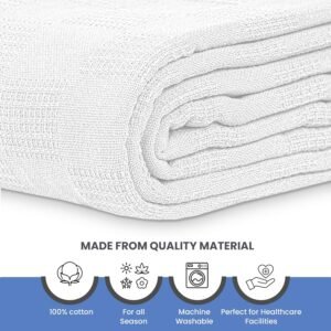 Linteum Textile Supply Institutional Snag-Free 66x90 Hospital Blanket—Durable, Lightweight & Compressed—Ideal for Healthcare Facilities, Nursing Homes & Shelters, 1 Pack (White) 10 Linteum Textile Supply Institutional Snag-Free 66x90 Hospital Blanket—Durable, Lightweight & Compressed—Ideal for Healthcare Facilities, Nursing Homes & Shelters, 1 Pack (White) - Image 3