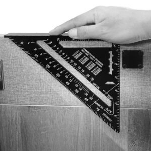 7 inch Rafter Square Aluminum Alloy Double Scale Triangle Ruler Angle Ruler Carpenter Triangle Square Rafter Tool Mensurement Tool for Woodworking and Carpentry - Image 6