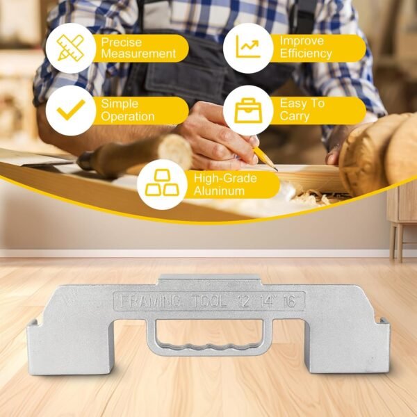 3 In 1 Framing Tools,12/14/16 On-Center Stud Layout Tool,Framing Spacing Tool,100% Cast Aluminum Wall Stud Framing Tool,Precision Measurement Jig Tool For woodworker,building,Furniture DIY (1PACK) 5 81D8Jk90wJL. AC SL1500