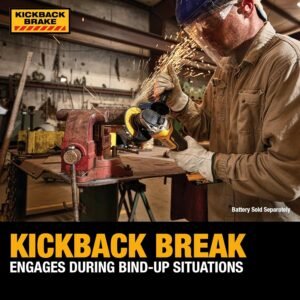 DEWALT 20V MAX* Angle Grinder Tool Cordless Brushless, 4 1/2 Inch, with Paddle Switch and Kickback Brake, Tool Only (DCG413B) 14 DEWALT 20V MAX* Angle Grinder Tool Cordless Brushless, 4 1/2 Inch, with Paddle Switch and Kickback Brake, Tool Only (DCG413B) - Image 6