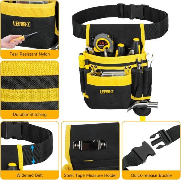Tool Belt,Magnetic Tool Pouch,13-Pockets Tool Belts for Men,Detachable & Adjustable Tool Pouch belt for Electrician,Carpenter,Construction,Work Apron,Utility Belt,Gift for Dad 7 81EifjD4OtL. AC SL1500