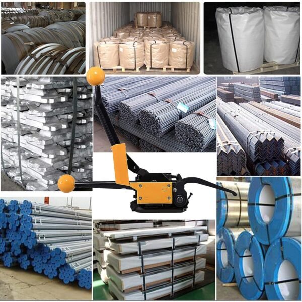 Steel Strapping Tool A333 Stainless Manual Belt Packaging Banding Machine Metal Free Buckle Packing for Width 1/2" 5/8" 3/4" Sealless Combination Tools 5 81GZgq3K1XL. SL1500
