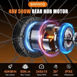 BAFANG 48V 750W/500W Electric Bike Conversion Kit, Rear Hub Motor Wheel Kit with Options LCD Display and Battery, for 26" 27.5" 700C 29" 20" Mountain City Bikes, Waterproof Controller 12 BAFANG 48V 750W/500W Electric Bike Conversion Kit, Rear Hub Motor Wheel Kit with Options LCD Display and Battery, for 26" 27.5" 700C 29" 20" Mountain City Bikes, Waterproof Controller - Image 3
