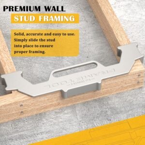 Framing Tools,16 Inch On-Center Stud Layout Tool,100% Cast Aluminum Framing Spacing Tool,Premium Wall Stud Framing Tool,Precision Measurement Jig Tool For Framing Wall 11 Framing Tools,16 Inch On-Center Stud Layout Tool,100% Cast Aluminum Framing Spacing Tool,Premium Wall Stud Framing Tool,Precision Measurement Jig Tool For Framing Wall - Image 3