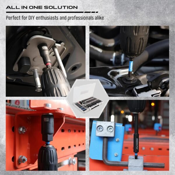 80-Piece Premium Magnetic Impact Nut Driver Set Metric & SAE with Socket Adapters, Bit Holder, Wing Nut Driver, Universal Sockets, Quick Release Extension, Power Bits 9 81I21w7dTsL. AC SL1500