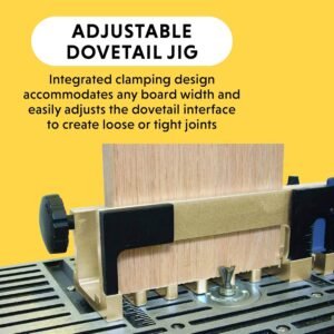 General Tools Woodworking Dovetail Jig - 12" Template Kit for Furniture & Wood Cabinet Making,Gold - Image 3