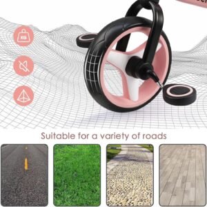 YGJT 4 in 1 Tricycle for Toddlers Age 2-5, Folding Kids Trike Tricycles Toddler Bike with Adjustable Seat and Removable Pedal, Baby Balance Bike Ride-on Toys Gift for Baby Boys Girls Birthday - Image 6