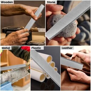 8 Inch Flat Hand Metal File, Metal Files for Steel with Ergonomic Handle, Durable High Carbon Steel Files Tools for Metal Wood and Stone Trimming, Shaping, Bastard File with Uniform Teeth 15 8 Inch Flat Hand Metal File, Metal Files for Steel with Ergonomic Handle, Durable High Carbon Steel Files Tools for Metal Wood and Stone Trimming, Shaping, Bastard File with Uniform Teeth - Image 7