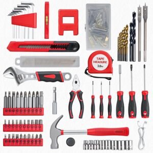 Tool Set - 8V Cordless Drill Kit, 132 Piece Box With Hand Drill, Home Kits for Men & Women, Perfect for Homeowner, Diyer, Handyman 14 Tool Set - 8V Cordless Drill Kit, 132 Piece Box With Hand Drill, Home Kits for Men & Women, Perfect for Homeowner, Diyer, Handyman - Image 6