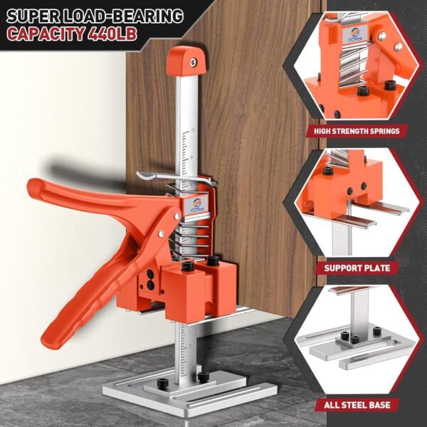 Labor-Saving Handle 2 Pack, Construction Jack, Wall Tile Locator, Multi-Function Height Adjustment Lifting Device, Door Panel Lifting Cabinet Jack, Raised 10 in, Pair Dynamic Load 400 LB 4 81RKqRr9k L. AC SL1500