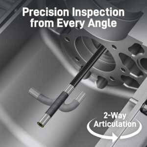 Teslong Two-Way Articulating Borescope with Light, Industrial Endoscope Inspection Camera with Articulated Probe, Flexible Mechanic Fiber Optic Snake Scope Cam for Wall Automotive Engine Inspect-5FT 13 Teslong Two-Way Articulating Borescope with Light, Industrial Endoscope Inspection Camera with Articulated Probe, Flexible Mechanic Fiber Optic Snake Scope Cam for Wall Automotive Engine Inspect-5FT - Image 3