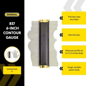 General Tools Contour Gauge 837 - 6" Angle Finder Tool for Home Improvement - Gadgets for Men - Image 4