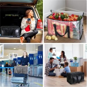 BALEINE 6-Pack Oversized Moving Bags with Reinforced Handles, Heavy-Duty Storage Tote for Clothes, Moving Supplies (Winter Grey, 6-Pack) 12 BALEINE 6-Pack Oversized Moving Bags with Reinforced Handles, Heavy-Duty Storage Tote for Clothes, Moving Supplies (Winter Grey, 6-Pack) - Image 4