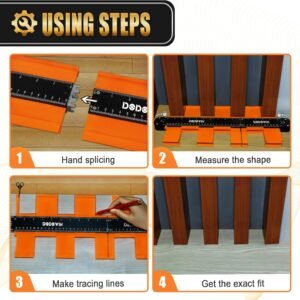 dodowin Connectable Contour Gauge 10+5inch, Mens Fathers Day Gifts for Dad Him Husband,for Adult Men, Super Gauge Outline Shape Tool, Woodworking Tools,Anniversary Birthday Gifts Ideas - Image 7