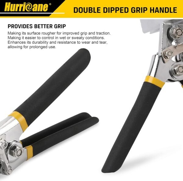 HURRICANE Sheet Metal Hand Seamer, 6 Inch Straight Jaw Sheet Bender Tools for Flattening Metal, Bending Pliers with Double Dipped Cushion Handle 6 81SaH2bvH1L. AC SL1500
