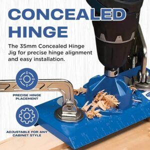 Cabinet Installation Tool Complete Set – Adjustable Hardware Template for Handles, Knobs, Drawer Pulls – Handle Jig, Concealed Hinge Jig, Automatic Center Punch, Drill Bits, Storage Bag 14 Cabinet Installation Tool Complete Set – Adjustable Hardware Template for Handles, Knobs, Drawer Pulls – Handle Jig, Concealed Hinge Jig, Automatic Center Punch, Drill Bits, Storage Bag - Image 6