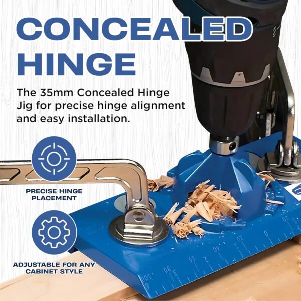 Cabinet Installation Tool Complete Set – Adjustable Hardware Template for Handles, Knobs, Drawer Pulls – Handle Jig, Concealed Hinge Jig, Automatic Center Punch, Drill Bits, Storage Bag 6 81Sb8alqZeL. AC SL1500