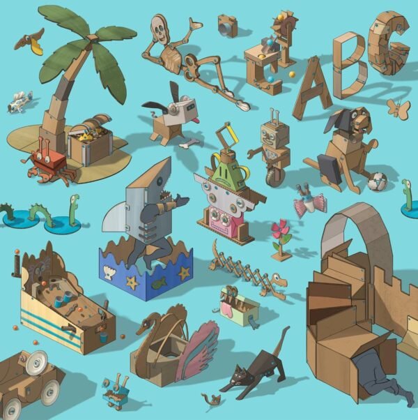 Makedo Explore | Upcycled Cardboard Construction Toolkit in Small Toolbox (50 Pieces) | STEM + STEAM Educational Toys for at Home Play + Classroom Learning | Reusable Tools for Boys and Girls Age 5+ 6 81TbusGnMNL. AC SL1500