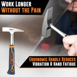 Mutt Tools 18oz Sheet Metal Hammer - Professional Tinners Hammer for Metal Shaping - Forged HVAC Hammer with Ergonomic Handle for Duct Work & Sheet Metal Projects 11 Mutt Tools 18oz Sheet Metal Hammer - Professional Tinners Hammer for Metal Shaping - Forged HVAC Hammer with Ergonomic Handle for Duct Work & Sheet Metal Projects - Image 4