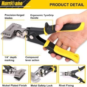 HURRICANE 3inch Sheet Metal Hand Seamer, Heavy Duty Bender for Metal Flattening, Precision Duckbill Pliers and Sheet Metal Tongs, Ideal for HVAC Projects, Ergonomic Straight Flat Smooth Jaw 11 HURRICANE 3inch Sheet Metal Hand Seamer, Heavy Duty Bender for Metal Flattening, Precision Duckbill Pliers and Sheet Metal Tongs, Ideal for HVAC Projects, Ergonomic Straight Flat Smooth Jaw - Image 4