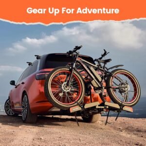 Ebike Rack with Ramp, Hitch Bike Rack for 2 Heavy Ebike, Foldable Tilting Ebike Rack Platform for Cars, SUVs, Trucks, Trailers with 2" Receivers, Max 5" Fat Tire - No Installation Needed 18 Ebike Rack with Ramp, Hitch Bike Rack for 2 Heavy Ebike, Foldable Tilting Ebike Rack Platform for Cars, SUVs, Trucks, Trailers with 2" Receivers, Max 5" Fat Tire - No Installation Needed - Image 9