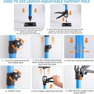 2PK Steel Cabinet Jacks for Installing Cabinets,14.6-23.6Inches, Adjustable 3rd Hand Support System,Telescopic Hand Support Pole, Third Hand Tools Support Pole 132LB Load for Lifting Drywall 16 2PK Steel Cabinet Jacks for Installing Cabinets,14.6-23.6Inches, Adjustable 3rd Hand Support System,Telescopic Hand Support Pole, Third Hand Tools Support Pole 132LB Load for Lifting Drywall - Image 8