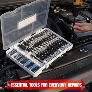 80-Piece Premium Magnetic Impact Nut Driver Set Metric & SAE with Socket Adapters, Bit Holder, Wing Nut Driver, Universal Sockets, Quick Release Extension, Power Bits 18 80-Piece Premium Magnetic Impact Nut Driver Set Metric & SAE with Socket Adapters, Bit Holder, Wing Nut Driver, Universal Sockets, Quick Release Extension, Power Bits - Image 8