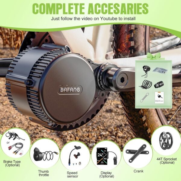BAFANG 750W Mid Drive Kit,Mid Drive Ebike Conversion Kit Brushless Upgraded Motor with LCD Digital Display Chainring for Commuter Bike,Recumbent Trike,Mountain Bike,Cargo Bike 8 81ZLcszqqyL. AC SL1500