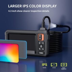 Endoscope Camera with Light, Borescope Camera with 4.3" IPS Screen, 1920P HD with 8 LED Lights, 16.4FT Semi-Rigid Cord, IP67 Waterproof Endoscope for Sewer, Cool Gadgets&Tools for Men - Image 3