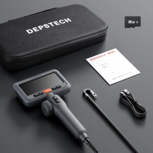 DEPSTECH Dual Lens Articulating Endoscope Camera with Lights, 4.5" Screen Two-Way Industrial Borescope, Flexible Snake Scope, Video Inspection Camera Tool for Wall Engine Auto Mechanics - 10FT - Image 10