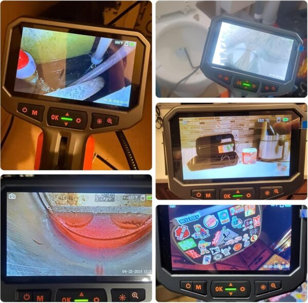 Teslong Two-Way Articulating Borescope with Light, Industrial Endoscope Inspection Camera with Articulated Probe, Flexible Mechanic Fiber Optic Snake Scope Cam for Wall Automotive Engine Inspect-5FT 8 81cqGujBHpL. AC SL1500