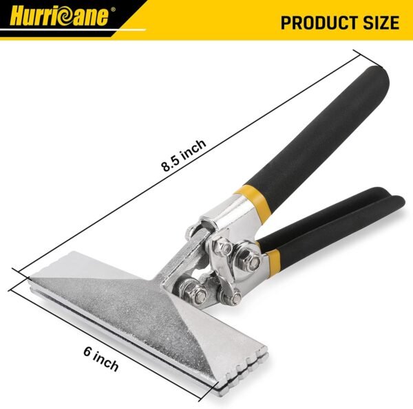 HURRICANE Sheet Metal Hand Seamer, 6 Inch Straight Jaw Sheet Bender Tools for Flattening Metal, Bending Pliers with Double Dipped Cushion Handle 8 81duFR+eEtL. AC SL1500