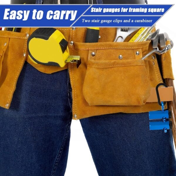 Tall Stair Gauges for Framing Square with Holder, Stair Gauge Layout Tools for Framing Square & Speed Square, Stair Guages Knobs Tool for Carpentry Squares, Framing Jig Circular Saw 7 81eMXdhzJKL. AC SL1500