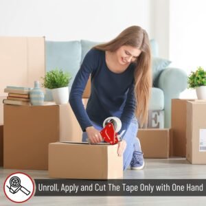 Mr. Pen - Heavy Duty Packing Tape Dispenser Gun 2-Inch, 2 Pack With 2 Rolls, Clear Packaging Tape for Moving and Boxes - Image 6
