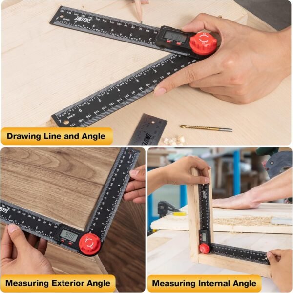 Digital Angle Finder Protractor, Angle Finder Ruler, 7inch 200mm 7inch/200mm, Angle Measuring Tool for Woodworking,Carpenter,Construction,DIY Measurement 4 81gWVdSQCJL. AC SL1500