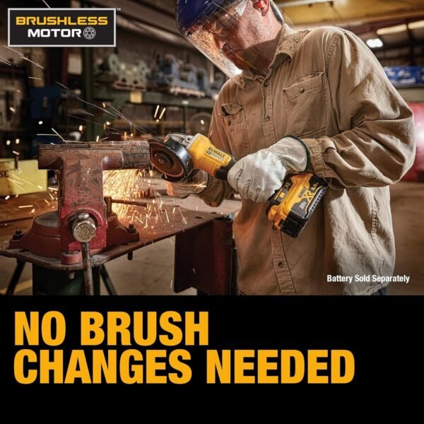 DEWALT 20V MAX* Angle Grinder Tool Cordless Brushless, 4 1/2 Inch, with Paddle Switch and Kickback Brake, Tool Only (DCG413B) 5 81gWWHIiQZL. AC SL1500